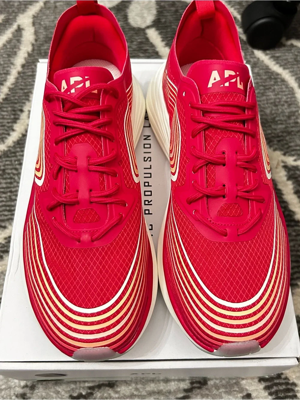 APL Women’s Red Athletic Propulsion Sneakers with White Accents Size 7.5